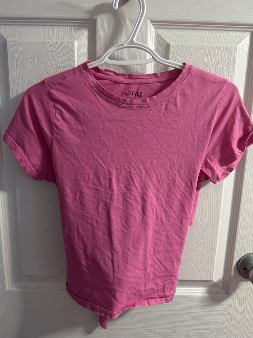 mySTYLE Classic Pink Crewneck Short Sleeve Tee
